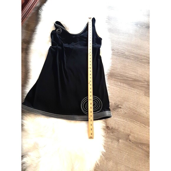 Sohung Designs Women's Size L Black Dress w/ Silver Wire Embellishments Rosettes - Picture 8 of 9